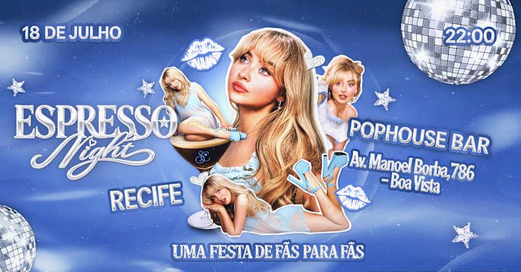 Espresso Night - Festa Sabrina Carpenter banner
