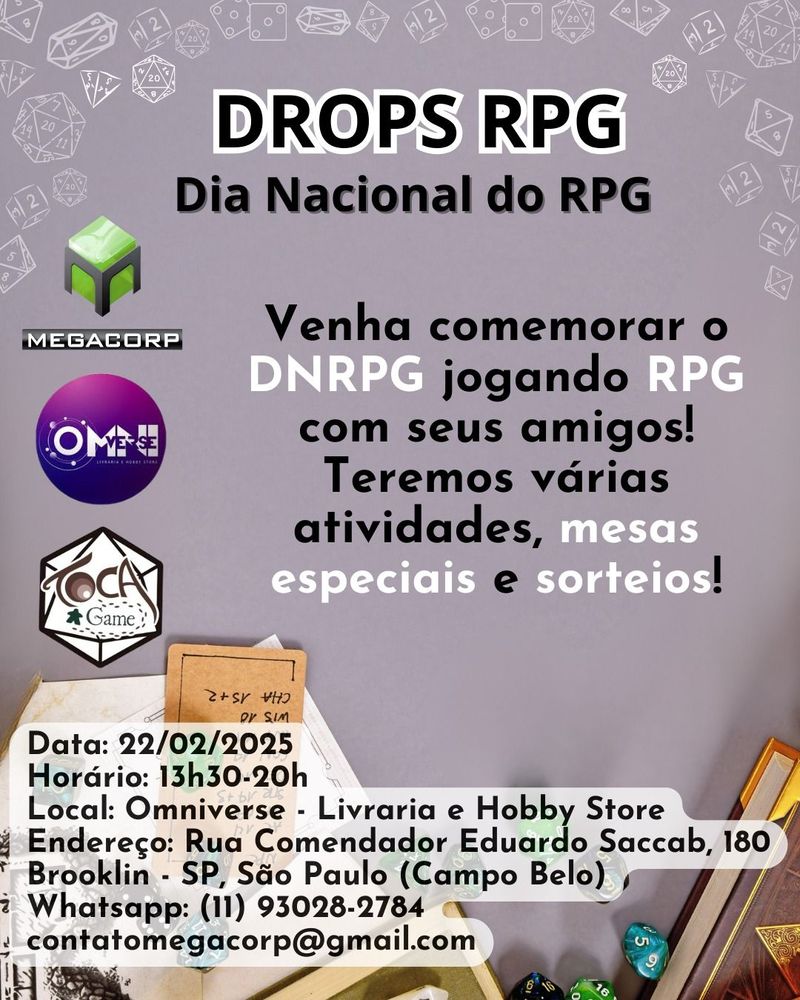 Drops RPG - Especial Dia Nacional do RPG banner