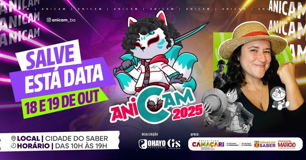 Anicam 2025 - Festival de Cultura pop e Oriental de Camaçari banner