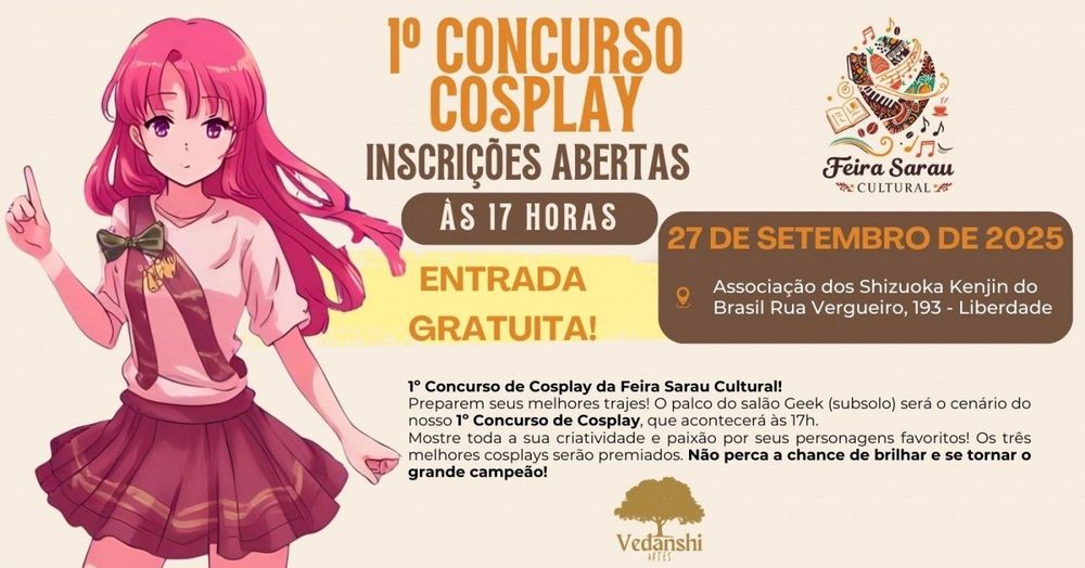 1º Concurso Cosplay Sarau Cultural banner